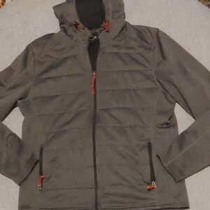 BC Clothing Expedition Gray Jacket with Orange Accents Sz Lg